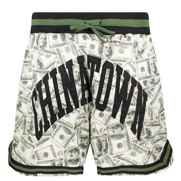 CHINATOWN MARKET MONEY ARC BASKETBALL SHORTS S LIMITED EDITION RARE‎